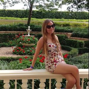 H&M Divided Size 2 Multicolor Floral Romper